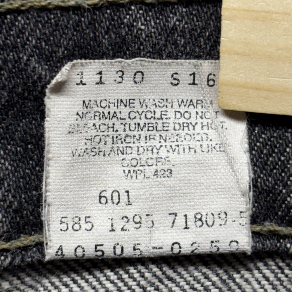 Vintage Levi's 40505-0259 505 Denim Black Jeans Orange‎ Tab USA 32x34 Distressed - Picture 13 of 14